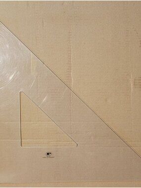 18 Inch Drafting Triangle 45/90 Degrees Clear - 3212 18 Made in England